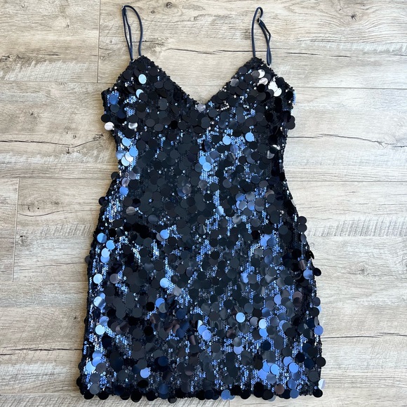 NWT Meshki Romilly Sequin Mini Party Dress - Picture 3 of 11